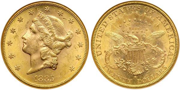 20 Долар США (1776 - ) Золото 
