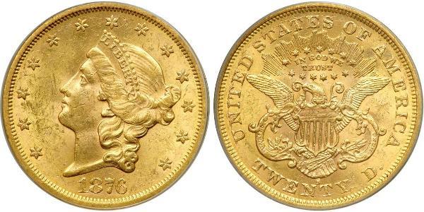 20 Долар США (1776 - ) Золото 