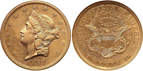 20 Долар США (1776 - ) Золото 