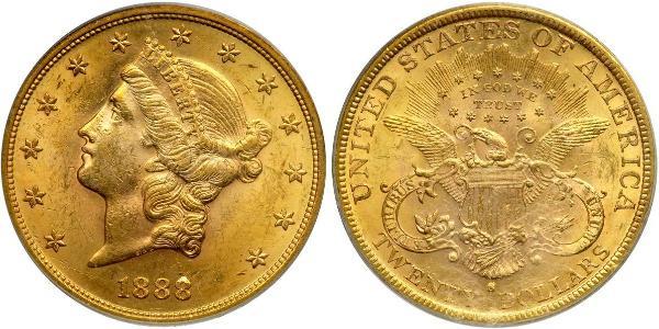 20 Долар США (1776 - ) Золото 