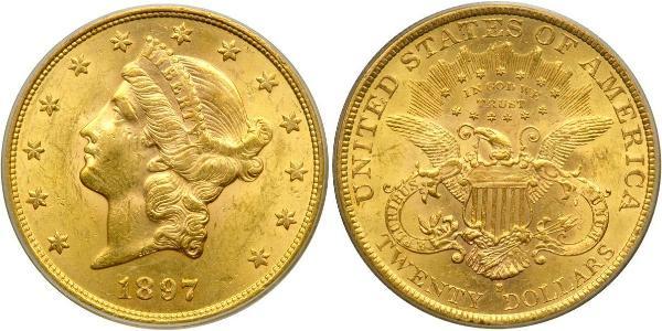 20 Долар США (1776 - ) Золото 