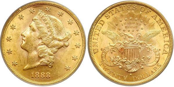 20 Долар США (1776 - ) Золото 