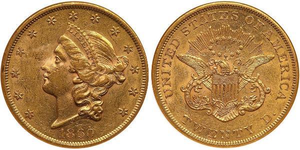 20 Долар США (1776 - ) Золото 