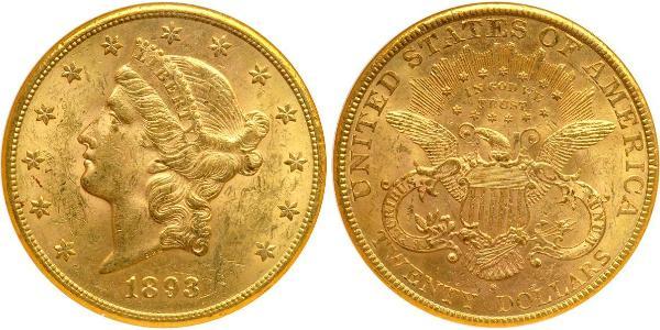 20 Долар США (1776 - ) Золото 