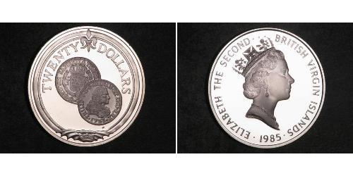 20 Долар Віргінські о-ви Срібло Єлизавета II (1926-2022)