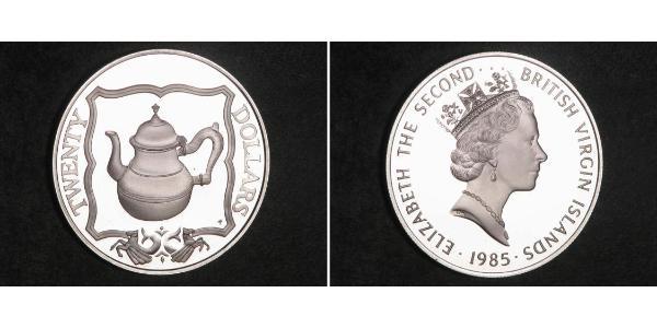 20 Долар Віргінські о-ви Срібло Єлизавета II (1926-2022)