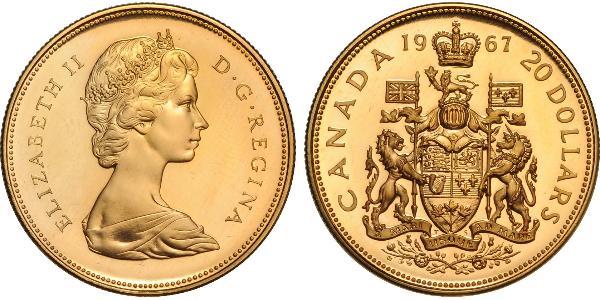 20 Доллар Канада Золото Елизавета II (1926-2022)