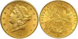 20 Доллар США (1776 - ) Золото 