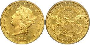 20 Доллар США (1776 - ) Золото 