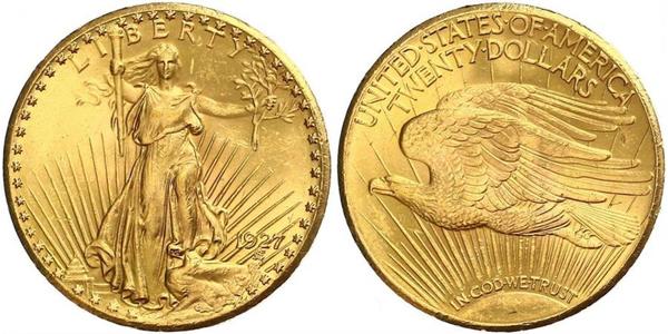 20 Доллар США (1776 - ) Золото 