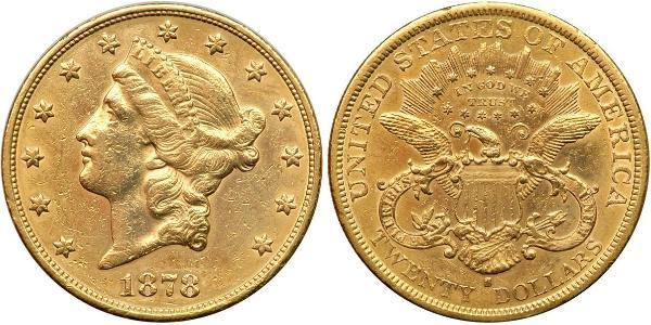 20 Доллар США (1776 - ) Золото 