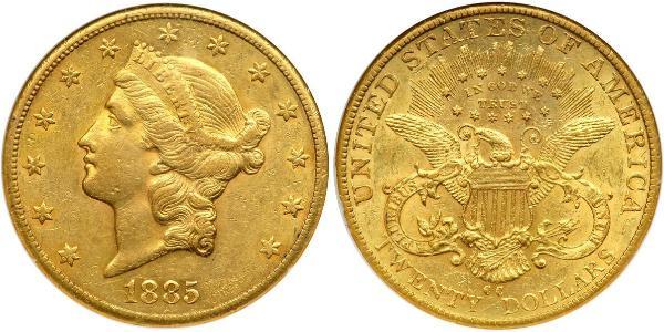 20 Доллар США (1776 - ) Золото 