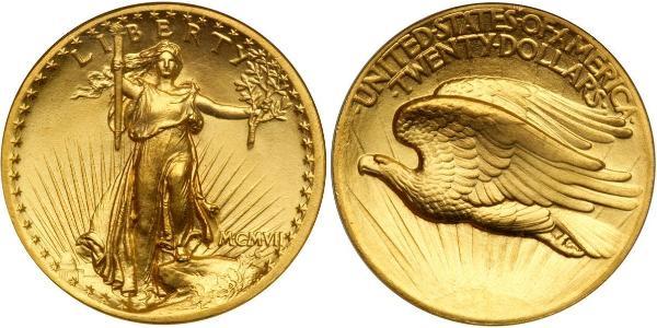 20 Доллар США (1776 - ) Золото 