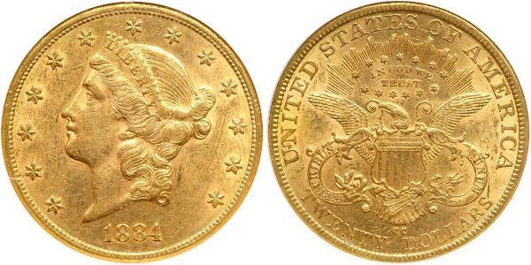 20 Доллар США (1776 - ) Золото 