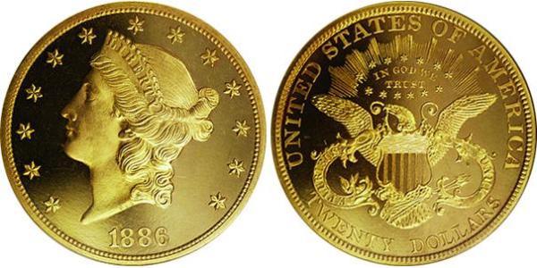 20 Доллар США (1776 - ) Золото 