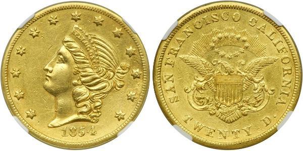 20 Доллар США (1776 - ) Золото 
