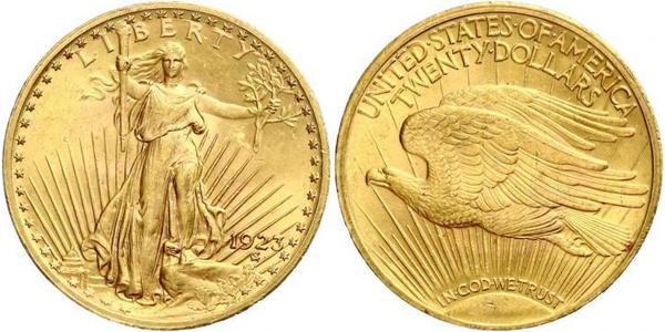 20 Доллар США (1776 - ) Золото 