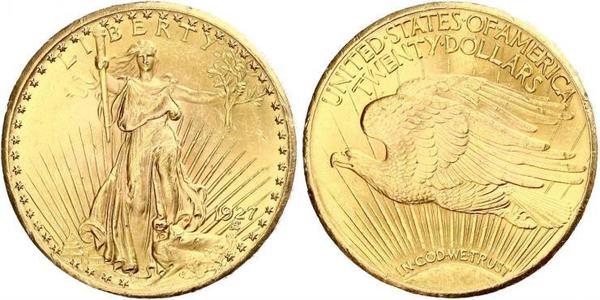 20 Доллар США (1776 - ) Золото 