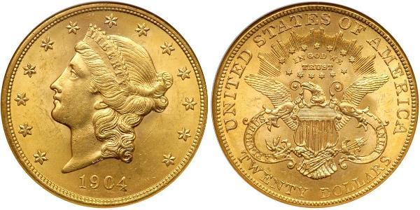 20 Доллар США (1776 - ) Золото 