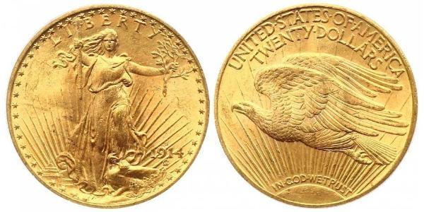 20 Доллар США (1776 - ) Золото 