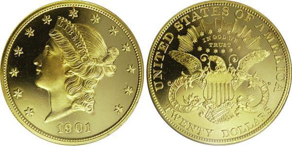 20 Доллар США (1776 - ) Золото 