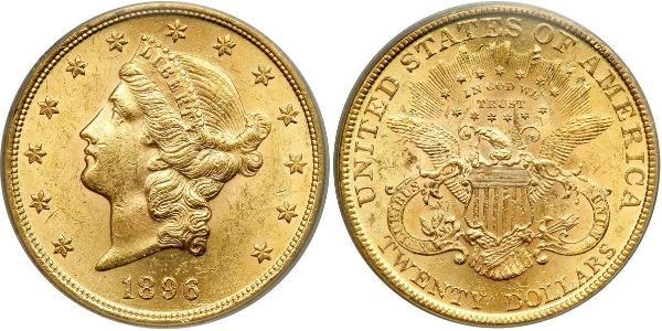 20 Доллар США (1776 - ) Золото 