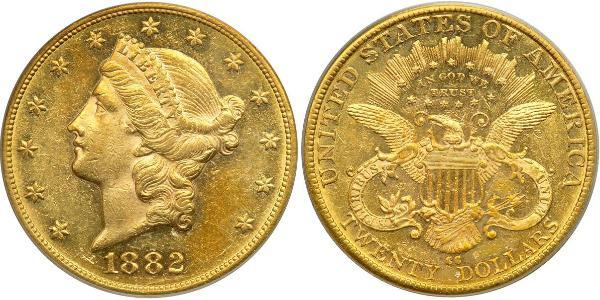 20 Доллар США (1776 - ) Золото 