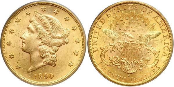 20 Доллар США (1776 - ) Золото 