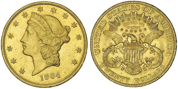 20 Доллар США (1776 - ) Золото 