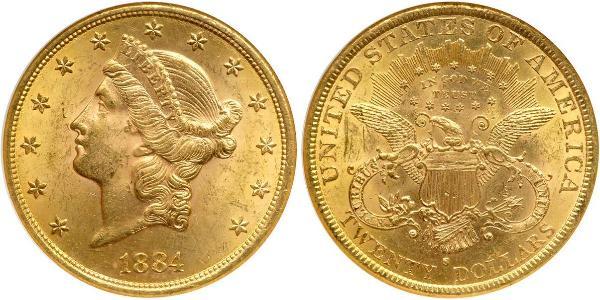 20 Доллар США (1776 - ) Золото 