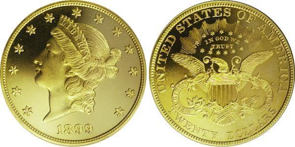 20 Доллар США (1776 - ) Золото 
