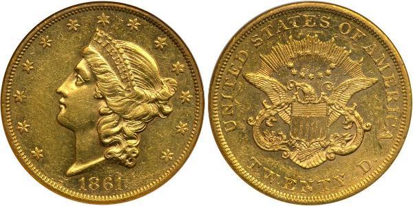 20 Доллар США (1776 - ) Золото 