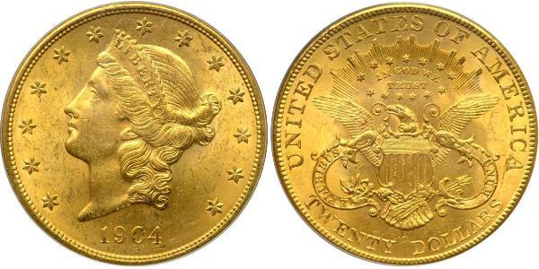 20 Доллар США (1776 - ) Золото 