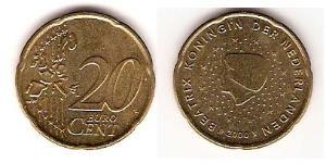 20 Евроцент Королевство Нидерланды (1815 - ) Алюминий/Цинк/Олово/Медь 