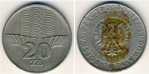 20 Злотий Польська Народна Республіка (1952-1990)  