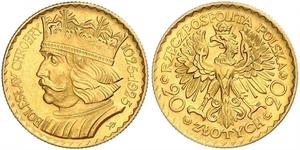 20 Злотий Польська республіка (1918 - 1939) Золото 