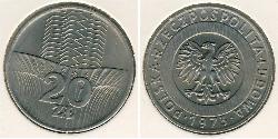 20 Злотий Польська Народна Республіка (1952-1990) Нікель/Мідь 