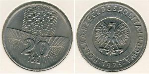 20 Злотый Польская Народная Республика (1952-1990) Никель/Медь 