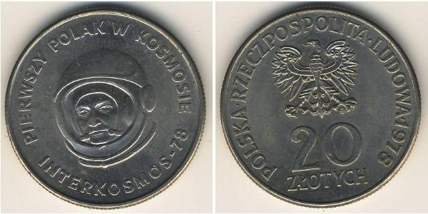 20 Злотый Польская Народная Республика (1952-1990) Никель/Медь 