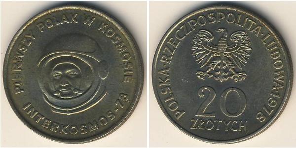 20 Злотый Польская Народная Республика (1952-1990) Никель/Медь 