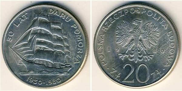 20 Злотый Польская Народная Республика (1952-1990) Никель/Медь 