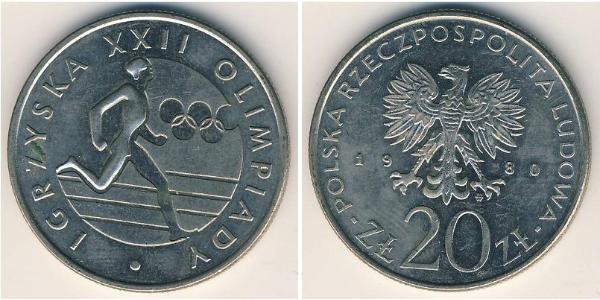 20 Злотый Польская Народная Республика (1952-1990) Никель/Медь 