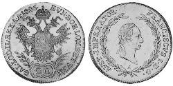 20 Крейцер Австрийская империя (1804-1867) Серебро 