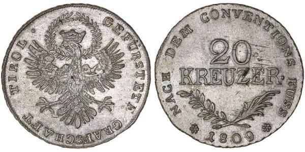 20 Крейцер Австрийская империя (1804-1867) Серебро 