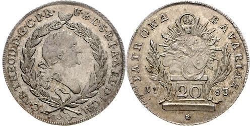 20 Крейцер Бавария (курфюршество) (1623 - 1806) Серебро 