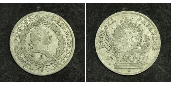 20 Крейцер Бавария (курфюршество) (1623 - 1806) Серебро 