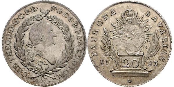 20 Крейцер Бавария (курфюршество) (1623 - 1806) Серебро 