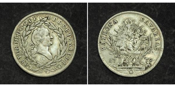 20 Крейцер Бавария (курфюршество) (1623 - 1806) Серебро 