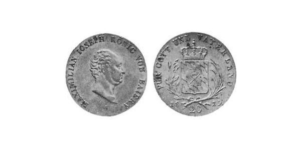 20 Крейцер Королевство Бавария (1806 - 1918) Серебро 