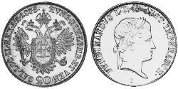 20 Крейцер Австрійська імперія (1804-1867) Срібло 